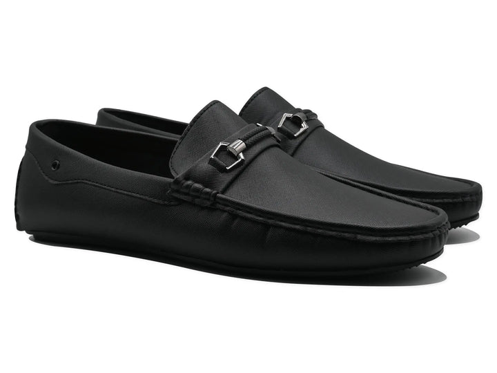 Black LOAFER-7301 Eckofit Men Loafer