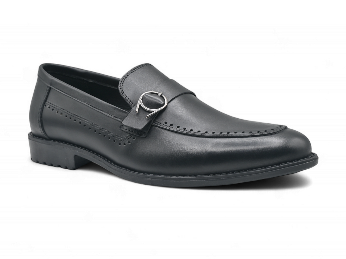 Men Moccasins-Black-01MO342