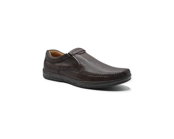 Leather- Men Brown-3902 Eckofit Men Moccasins