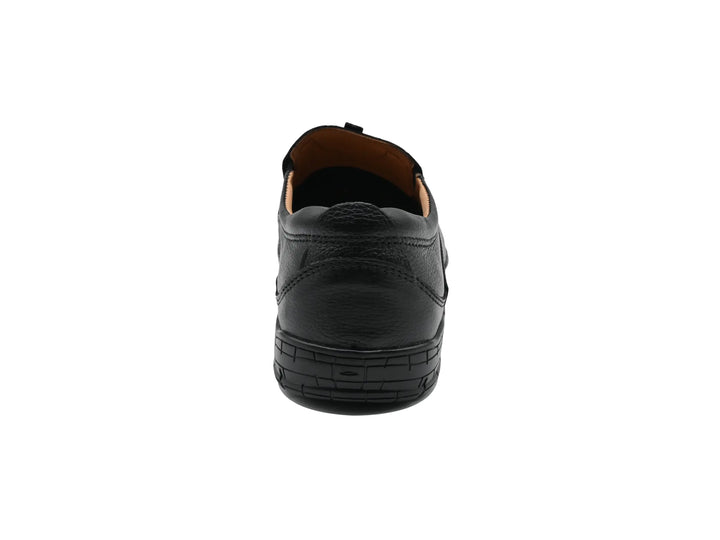 Leather- Men Black-4201 Eckofit Men Moccasins