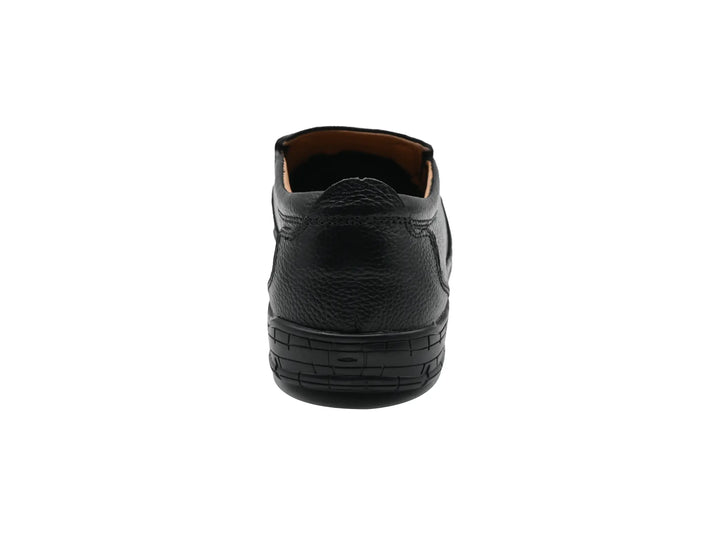 Leather- Men Black-4301 Eckofit Men Moccasins