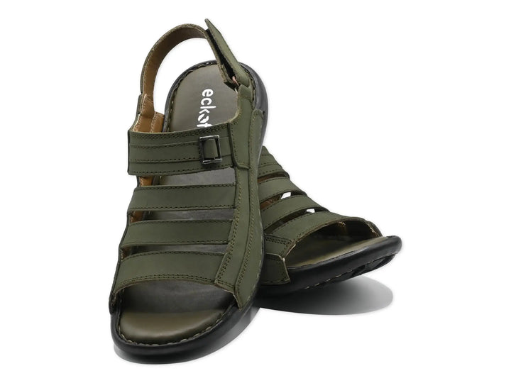 Olive Sandal-7378 Eckofit Men Sandals