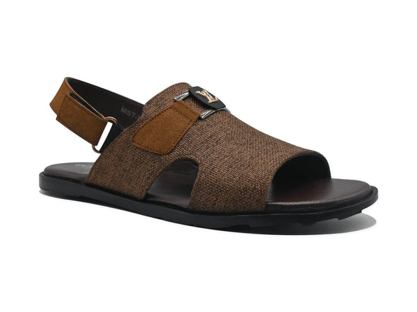 Brown Sandal-7702 Eckofit Men Sandals