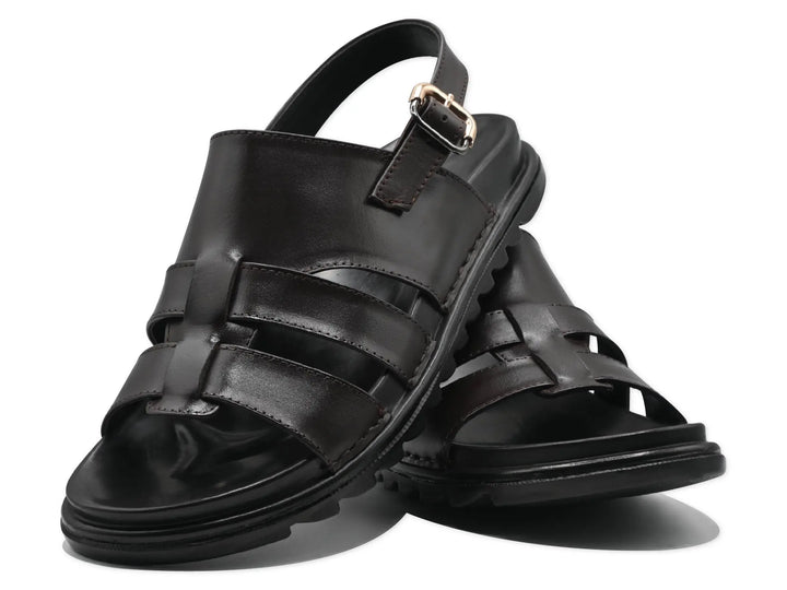 Brown Sandal-7802 Eckofit Men Sandals