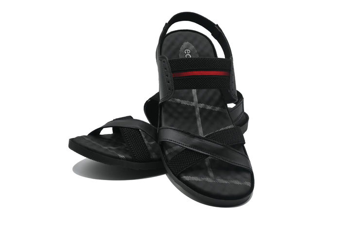 Black Sandal-9101 Eckofit Men Sandals