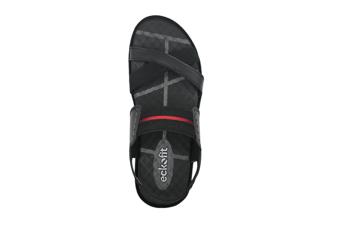 Black Sandal-9101 Eckofit Men Sandals