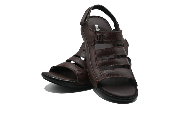 Brown Sandal-9302 Eckofit Men Sandals