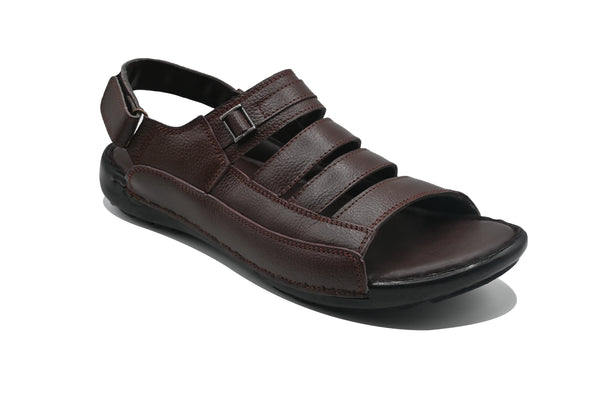 Brown Sandal-9302 Eckofit Men Sandals