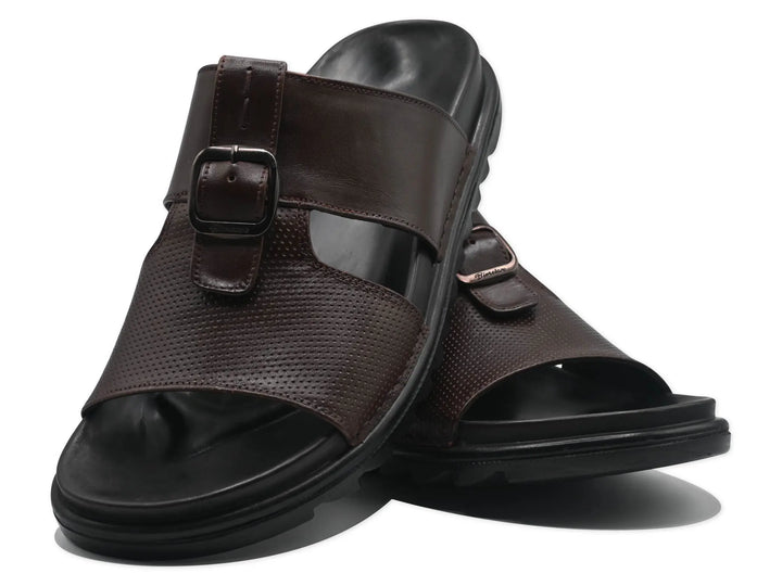 Brown Slipper-1002 Eckofit Men Slipper