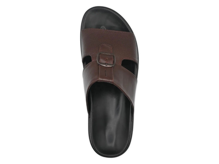 Brown Slipper-1002 Eckofit Men Slipper