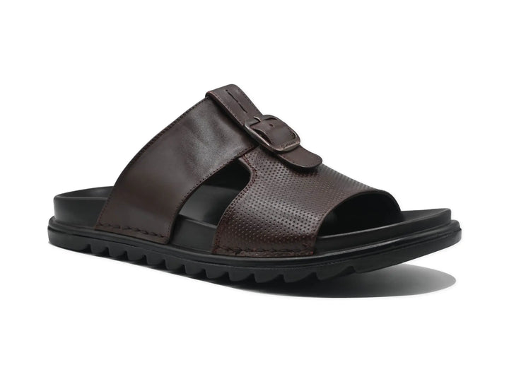 Brown Slipper-1002 Eckofit Men Slipper