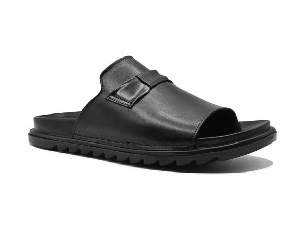 Black Slipper-1401 Eckofit Men Slipper