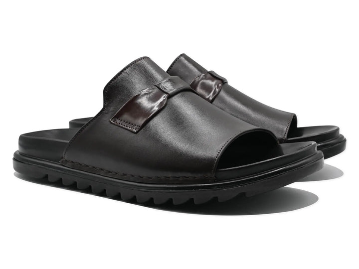 Brown Slipper-1402 Eckofit Men Slipper