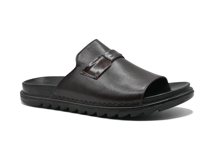 Brown Slipper-1402 Eckofit Men Slipper