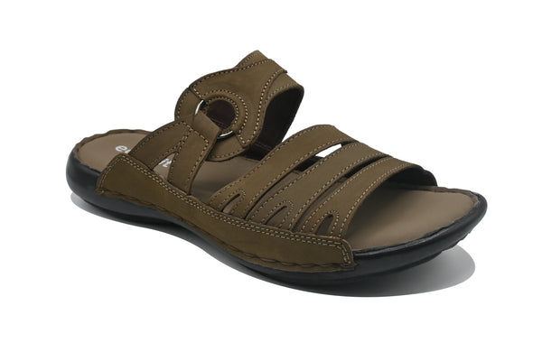 Olive Slipper-2578 Eckofit Men Slipper