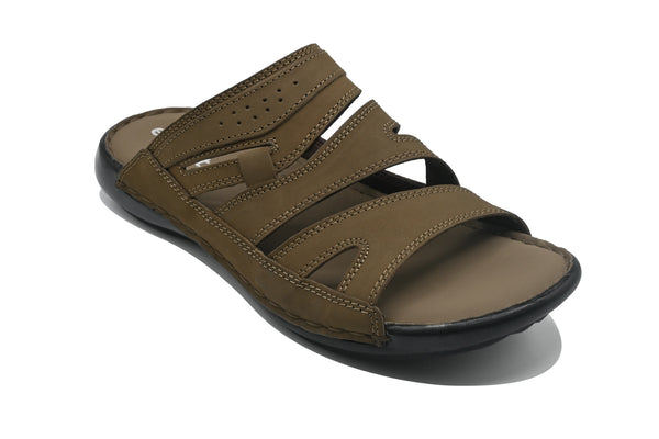 Olive Slipper-2678 Eckofit Men Slipper