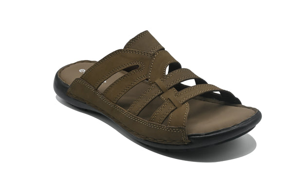 Olive Slipper-2878 Eckofit Men Slipper