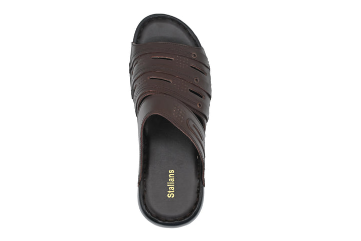 Brown slipper-3702 Eckofit Men Slipper