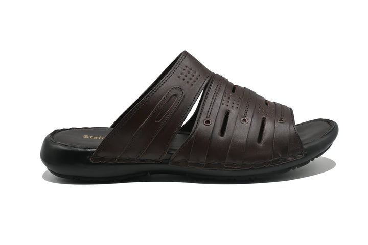 Brown slipper-3702 Eckofit Men Slipper