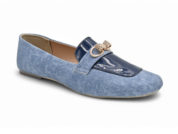 Ladies Moccasin Blue