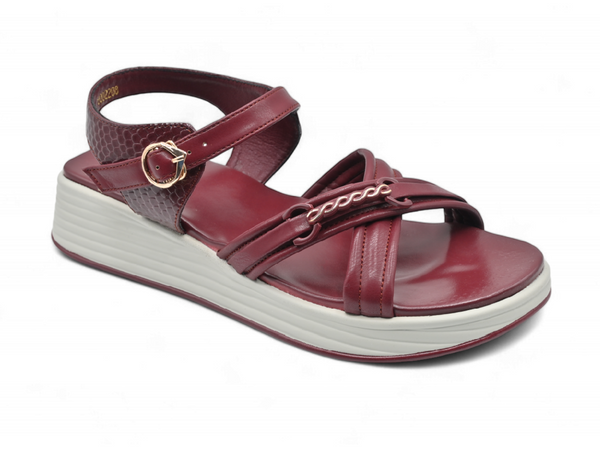 Ladies Casual Sandal-Maroon