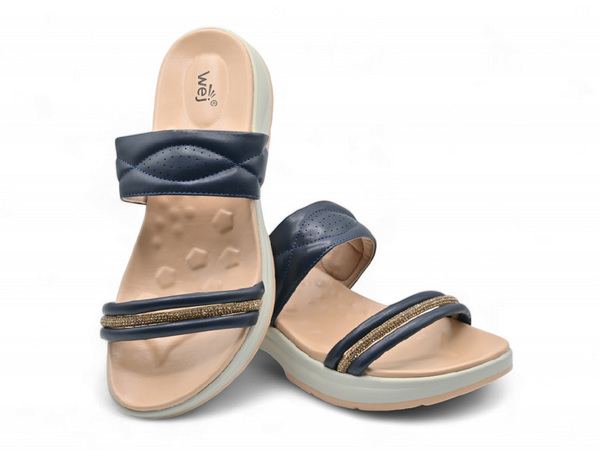 Soft Ladies Slipper Navy