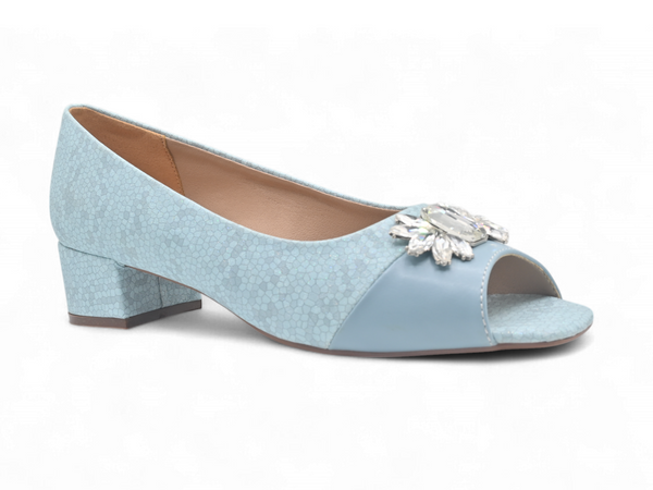 Sky Blue Ladies Court Shoes