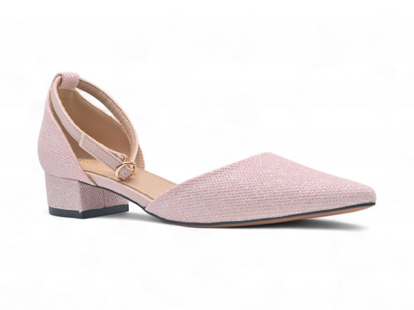 Tea Pink Ladies Court Shoes