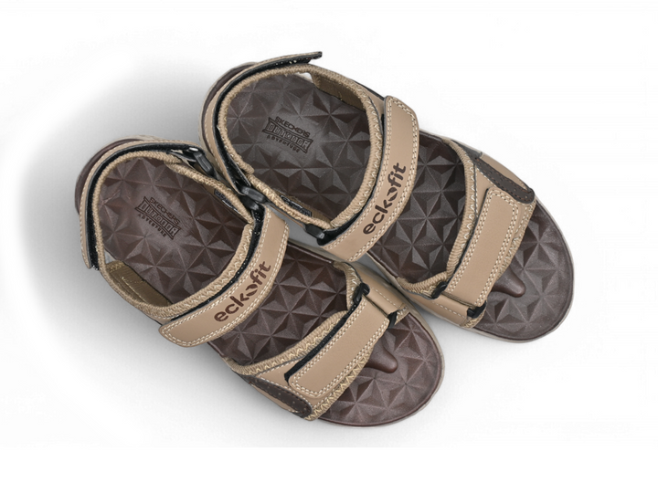 Beige Men Sandals pair
