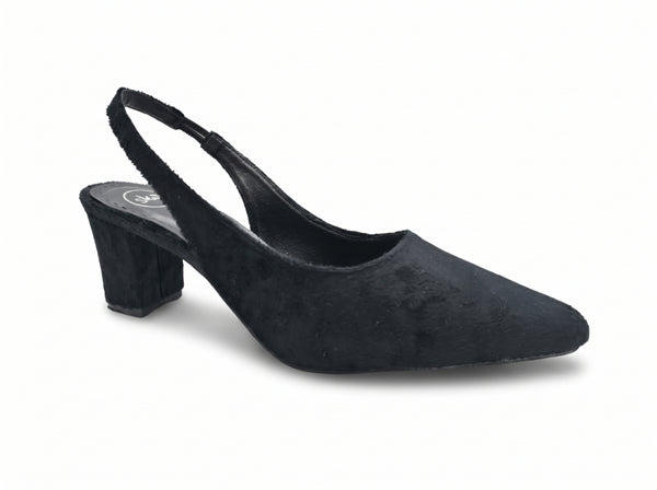 Black Suede Court Shoes for women