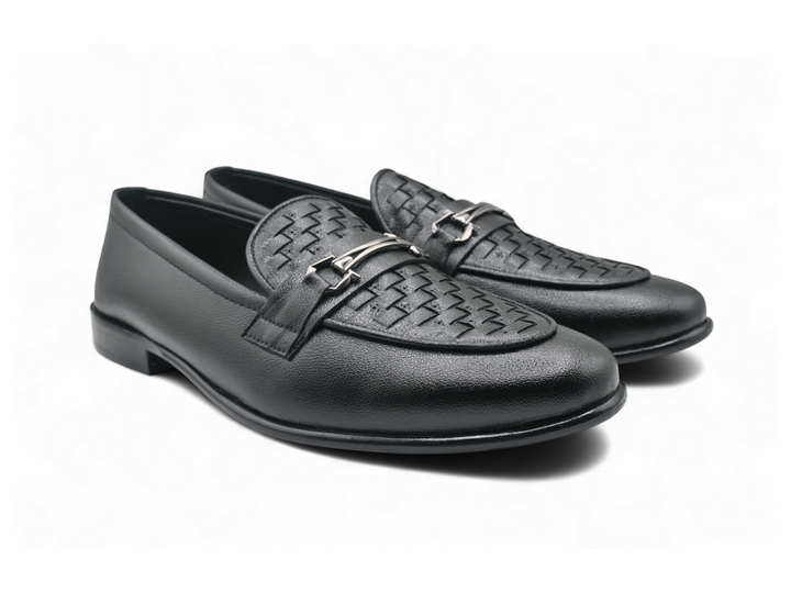 Black moccasins for men by eckofit pair