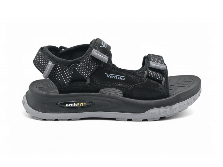 Black sandals for boys (side)