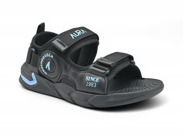 Black sports sandals for kids