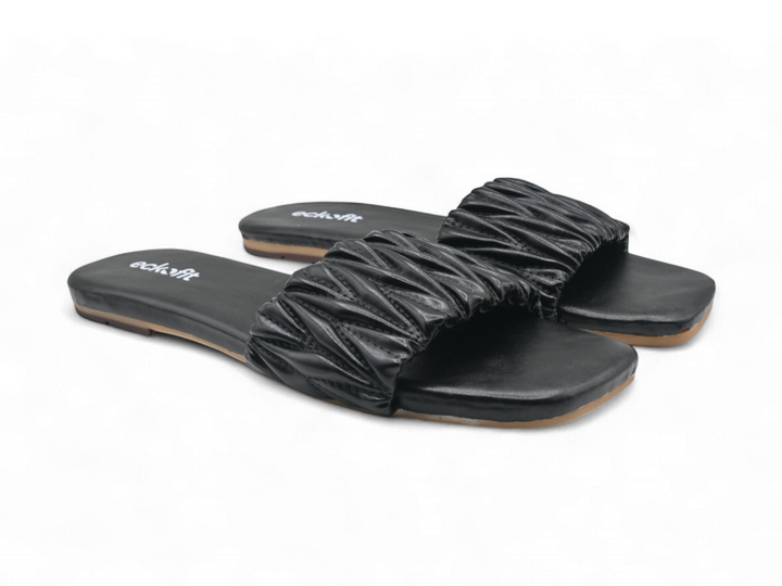 Black women's slippers pair 