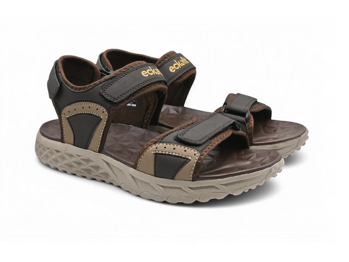 Brown Men Sandals Pair (side)