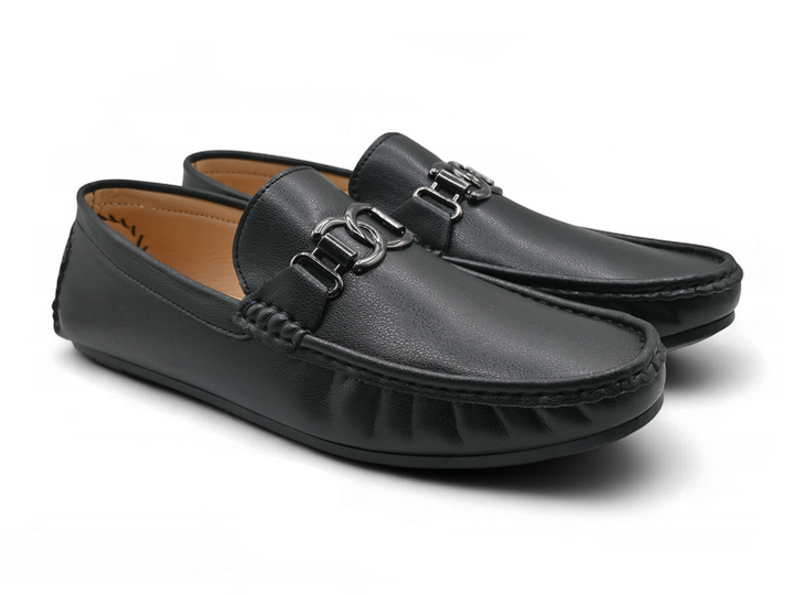 Classic black men's loafers pair