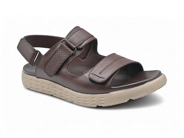 Coffee colored sandals for men