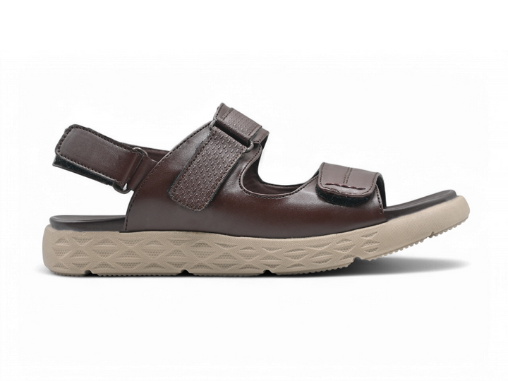 Coffee colored sandals for men (side)