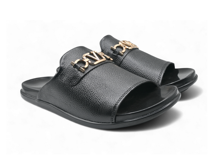 Comfortable black sandals for men pair