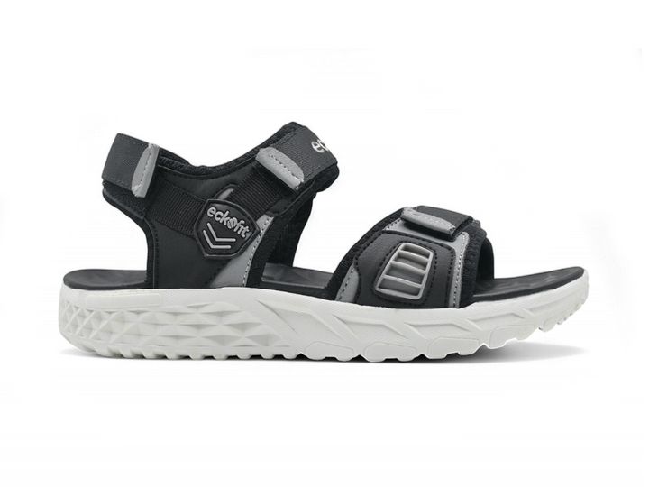 Eckofit Men Black sandals side