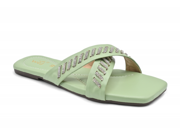 Girls Slipper Green