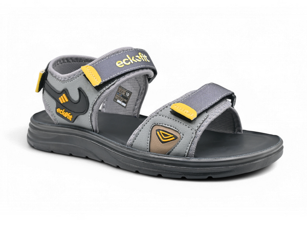 Grey Men Sandals by Eckofit