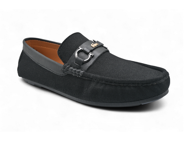 Light black loafers for men