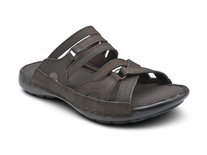Lightweight espresso men's slippers