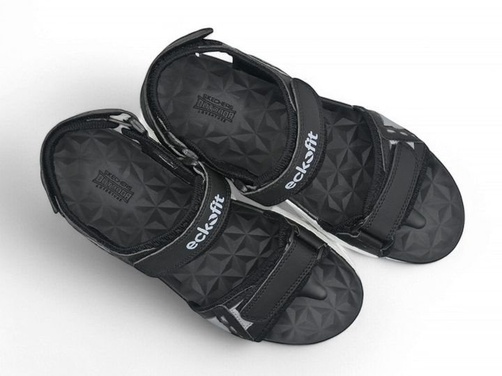 Men Black Sandals pair