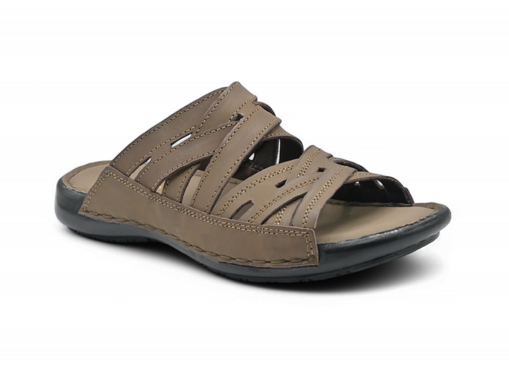 Men olive soft slippers