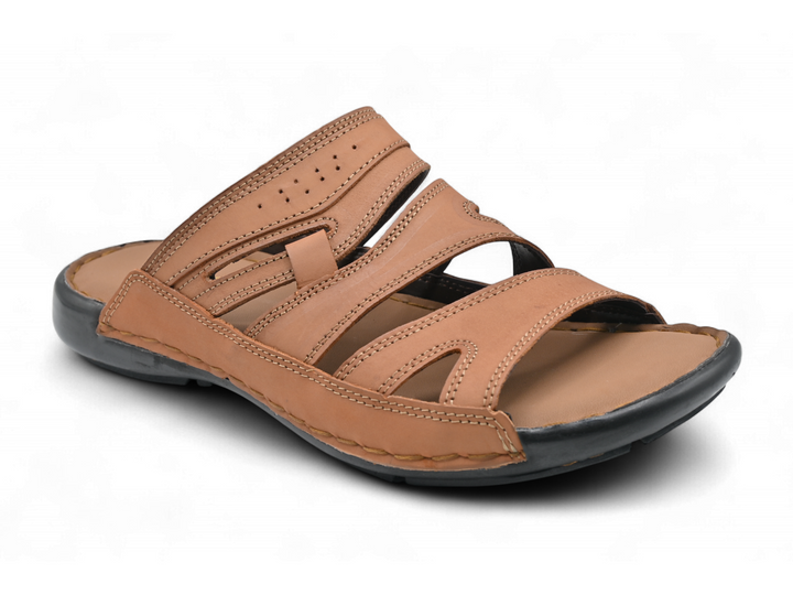 Mustard colored slippers for men