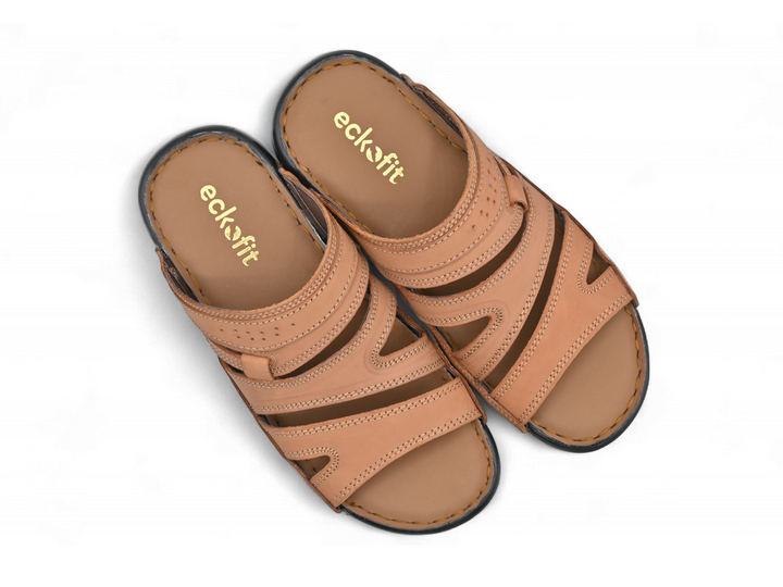 Mustard colored slippers for men pair