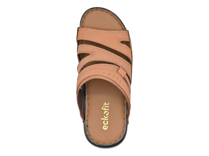 Mustard colored slippers for men (top)
