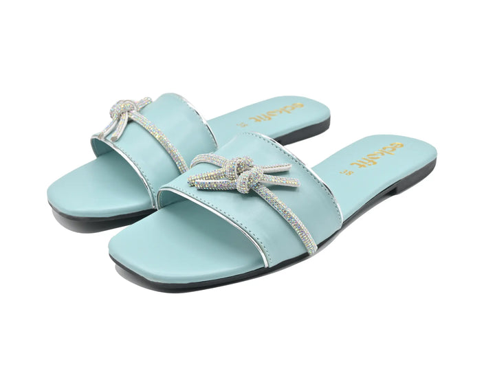 Soft Formal Ladies Slipper Light Blue double pair view